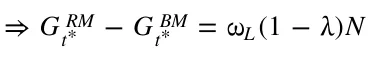 = G G N (1 ) t RM t BM L * *