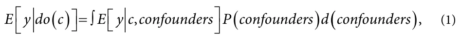 E y do c E y c confounders P confounders d confounders ( ) = ∫ ⎤⎦ ⎡⎣ ⎡⎣ ⎤⎦( ) , ( ), (1)