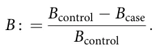 B : = Bcontrol − Bcase Bcontrol :