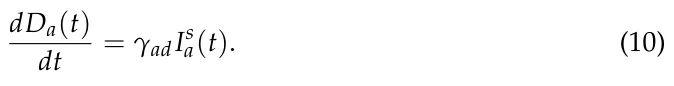dDa(t) dt = γadIs a(t). (10)