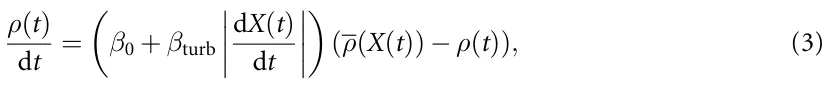ρ(t) dt = β0 + βturb dX(t) dt (ρ(X(t)) −ρ(t)), (3)