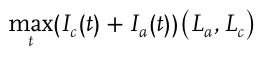 max t (Ic(t) + Ia(t)) La, Lc