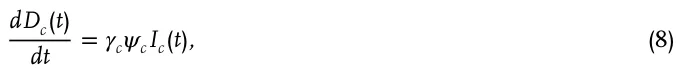 dDc(t) dt = 𝛾c𝜓cIc(t), (8)