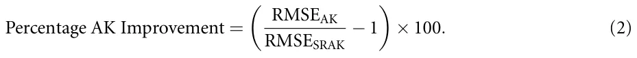 Percentage AK Improvement = ( RMSEAK RMSESRAK −1 × 100. (2)